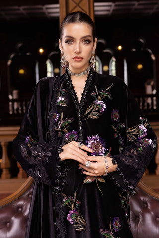 MARIA.B NEW JET BLACK SHEESHA SILK PARTY WEAR