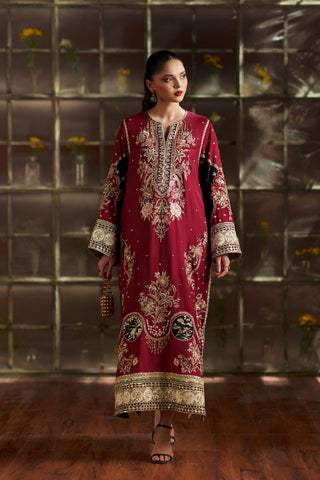 ETHNC NEW RED SILK PARTY WEAR FDZZ-103