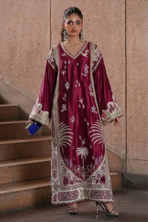 ETHNC NEW RED SILK PARTY WEAR HEZZ-131