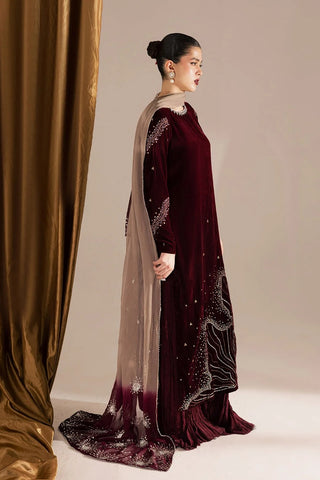 VANYA NEW MAROON VELVET PARTY WEAR
