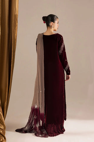 VANYA NEW MAROON VELVET PARTY WEAR