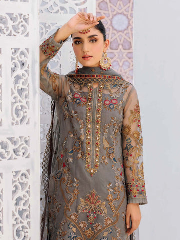 Emaan Adeel Embroidered Organza Suits EA22VE-2 VE-203