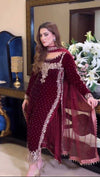 ANEELAS NEW VELVET PARTY WEAR EFZZ-5027