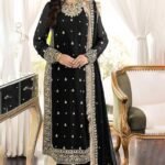 black-zari-embroidered-georgette-straight-cut-trouser-suit-lstv125482-1